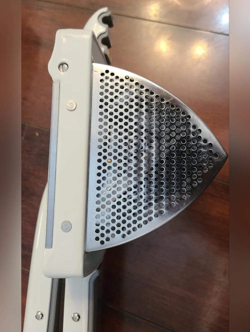 Sur La Table Stainless Steel Potato Ricer with Rubber White Handles Heavy